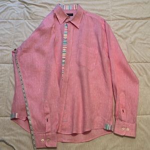 Beautiful linen longsleeve shirt. No flaws noted. Immaculate condition.